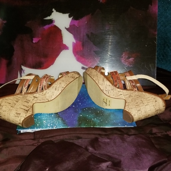 SBICCA Snake skin & Cork Wedge Sandals - Picture 6 of 7